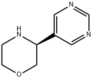 Morpholine, 3-(5-pyrimidinyl)-, (3S)- Struktur