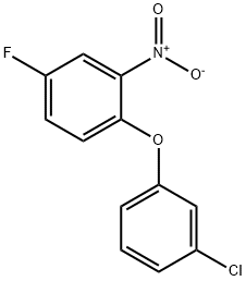 Benzene, 1-(3-chlorophenoxy)-4-fluoro-2-nitro- 结构式