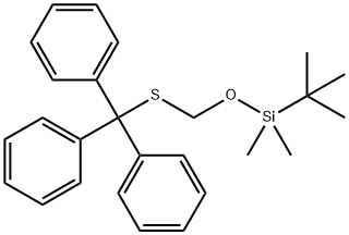 Benzene, 1,1',1''-[[[[[(1,1-dimethylethyl)dimethylsilyl]oxy]methyl]thio]methylidyne]tris- 结构式