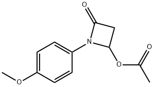 2-Azetidinone, 4-(acetyloxy)-1-(4-methoxyphenyl)- Structure