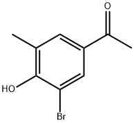 3-溴-4-羟基-5-甲基苯乙酮,127923-55-1,结构式