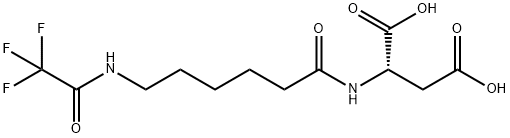 L-Aspartic acid, N-[1-oxo-6-[(2,2,2-trifluoroacetyl)amino]hexyl]- Struktur