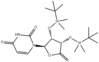 2',3'-Bis(O-t-butyldimethylsilyl)-4',5'-Didehydro-5'-deoxyuridine Structure