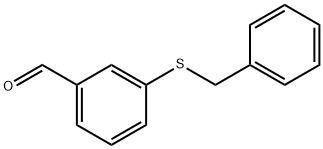 Benzaldehyde, 3-[(phenylmethyl)thio]- Structure