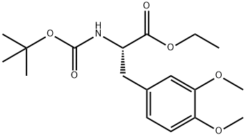 L-Tyrosine, N-[(1,1-dimethylethoxy)carbonyl]-3-methoxy-O-methyl-, ethyl ester Struktur