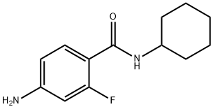 4-氨基-N-环己基-2-氟苯甲酰胺,1283457-05-5,结构式