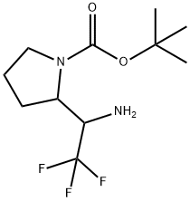 1-Pyrrolidinecarboxylic acid, 2-(1-amino-2,2,2-trifluoroethyl)-, 1,1-dimethyleth… Structure