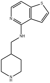 Thieno[3,2-c]pyridin-4-amine,N-(4-piperidinylmethyl)- Structure