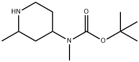 叔丁基甲基(2-甲基哌啶-4-基)氨基甲酸酯 结构式