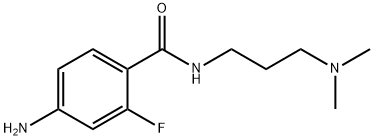 4-氨基-N-(3-(二甲基氨基)丙基)-2-氟苯甲酰胺, 1284930-54-6, 结构式