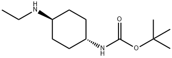 trans-[4-Ethylamino-cyclohexyl)-carbamic acid tert-butyl ester Struktur