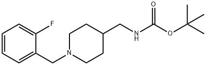 tert-Butyl [1-(2-fluorobenzyl)piperidin-4-yl]methylcarbamate Struktur