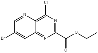Pyrido[3,2-d]pyrimidine-2-carboxylic acid, 7-bromo-4-chloro-, ethyl ester 结构式