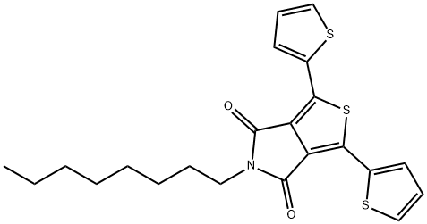 5-辛基-1,3-二(噻吩-2-基)-4H-噻吩并[3,4-C]吡咯-4,6(5H)-二酮 结构式