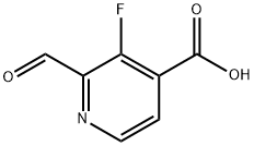 4-Pyridinecarboxylic acid, 3-fluoro-2-formyl- Struktur