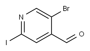 5-溴-2-碘异烟醛, 1289018-37-6, 结构式