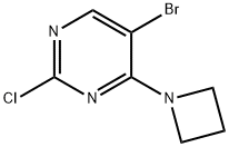 4-(azetidin-1-yl)-5-bromo-2-chloropyrimidine Structure