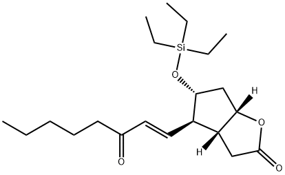 2H-Cyclopenta[b]furan-2-one, hexahydro-4-[(1E)-3-oxo-1-octen-1-yl]-5-[(triethylsilyl)oxy]-, (3aR,4R,5R,6aS)-