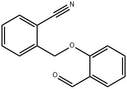 2-[((2-甲酰基苯氧基)甲基]苄腈, 129053-56-1, 结构式