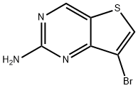7-溴噻吩并[3,2-D]嘧啶-2-胺, 1293987-58-2, 结构式