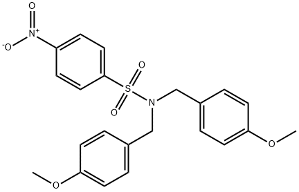 Benzenesulfonamide, N,N-bis[(4-methoxyphenyl)methyl]-4-nitro- Struktur