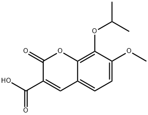 8-异丙氧基-7-甲氧基-2-氧代-2H-铬-3-羧酸, 1296198-19-0, 结构式