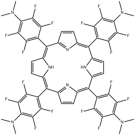 Benzenamine, 4,4',4'',4'''-(21H,23H-porphine-5,10,15,20-tetrayl)tetrakis[2,3,5,6-tetrafluoro-N,N-dimethyl- Structure