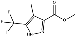 1H-Pyrazole-3-carboxylic acid, 4-methyl-5-(trifluoromethyl)-, methyl ester 化学構造式