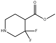 4-Piperidinecarboxylic acid, 3,3-difluoro-, methyl ester Struktur