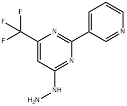 Pyrimidine, 4-hydrazinyl-2-(3-pyridinyl)-6-(trifluoromethyl)- Structure