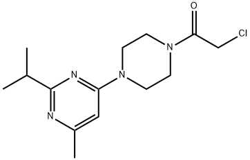2-chloro-1-{4-[6-methyl-2-(propan-2-yl)pyrimidin-4-yl]piperazin-1-yl}ethan-1-one Structure