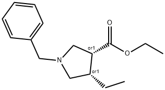 rel-ethyl (3R,4S)-1-Benzyl-4-ethylpyrrolidine-3-carboxylate Structure