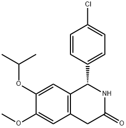 3(2H)-Isoquinolinone, 1-(4-chlorophenyl)-1,4-dihydro-6-methoxy-7-(1-methylethoxy)-, (1S)- Structure