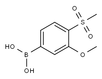(4-甲磺酰基-3-甲氧基苯基)硼酸, 1313617-68-3, 结构式