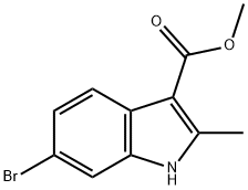 1H-Indole-3-carboxylic acid, 6-bromo-2-methyl-, methyl ester Struktur