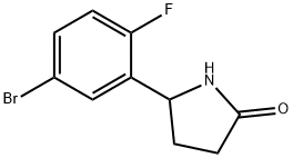 5-(5-溴-2-氟苯基)吡咯烷-2-酮 结构式