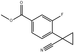 4-(1-氰基环丙基)-3-氟苯甲酸甲酯, 1314772-98-9, 结构式