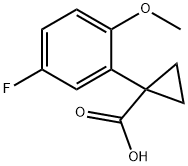 1-(5-fluoro-2-methoxyphenyl)cyclopropane-1-carboxylic acid 结构式