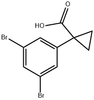 1-(3,5-dibromophenyl)cyclopropane-1-carboxylic acid Structure