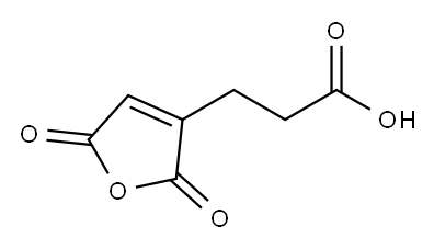 3-Furanpropanoic acid, 2,5-dihydro-2,5-dioxo- Struktur