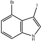 1H-Indole, 4-bromo-3-iodo- 结构式