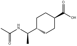 trans-(R)-4-(1-acetamidoethyl)cyclohexanecarboxylic acid Structure