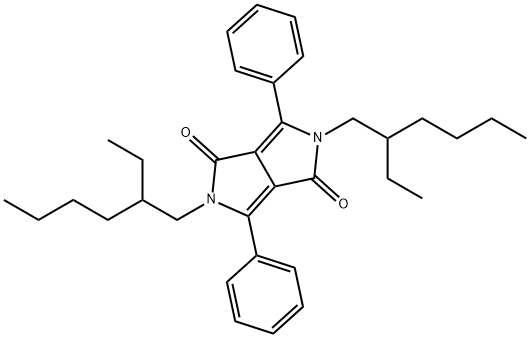 2,5-双(2-乙基己基)-2,5-二氢-3,6-二苯基吡咯并[3,4-C]吡咯-1,4-二酮 结构式