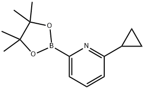 2-环丙基-6-(4,4,5,5-四甲基-1,3,2-二氧硼杂环戊烷-2-基)吡啶, 1320747-34-9, 结构式