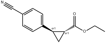 ethyl 2-(4-cyanophenyl)cyclopropane-1-carboxylate,132145-60-9,结构式