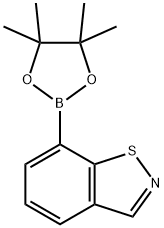 7-(4,4,5,5-四甲基-1,3,2-二氧硼杂环戊烷-2-基)苯并[D]异噻唑 结构式