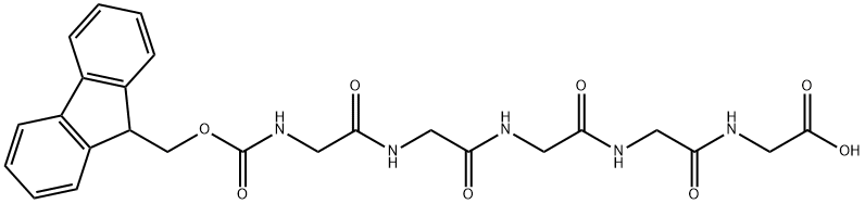N-[(9H-芴-9-基甲氧基)羰基]甘氨酰甘氨酰甘氨酰甘氨酰甘氨酸,132742-00-8,结构式