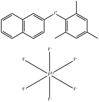 Iodonium, 2-naphthalenyl(2,4,6-trimethylphenyl)-, hexafluorophosphate(1-) (1:1) 化学構造式