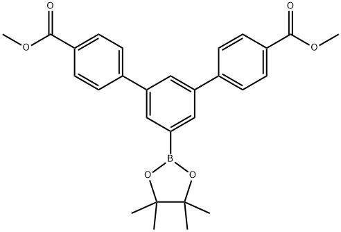 3.5-二(4-甲氧羰基苯基)苯硼酸频呢醇酯 结构式