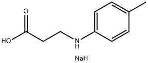3-[(4-甲基苯基)氨基]丙酸钠 结构式